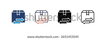 Delivery icon set multiple style collection