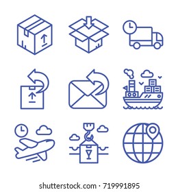 Delivery Icon Set Outline