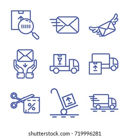 Delivery Icon Set Outline