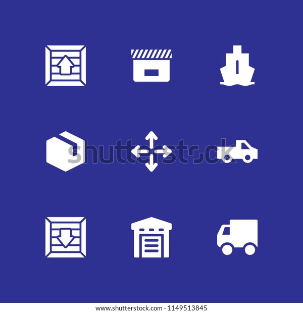 delivery icon set. delivery truck,\
shipping and move vector icon for graphic design and\
web