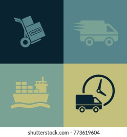 Delivery icon set. Vector icons