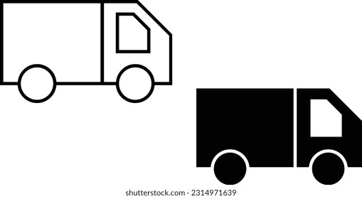 Delivery icon sheet, simple trendy flat style line and solid Isolated vector illustration on white background. For apps, logo, websites, symbol , UI, UX, graphic and web design. EPS 10.