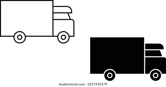 Hoja de iconos de entrega, línea de estilo plana simple y de diseño sólido Isolated vectorial ilustración en fondo blanco. Para aplicaciones, logotipo, sitios web, símbolo , UI, UX, gráfico y diseño web. EPS 10.