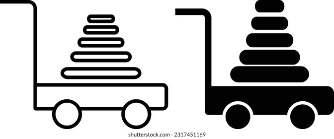 Delivery icon sheet, simple trendy flat style line and solid Isolated vector illustration on white background. For apps, logo, websites, symbol , UI, UX, graphic and web design. EPS 10.