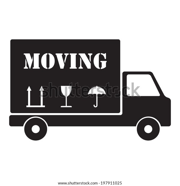 Delivery icon or\
sign. Shipping truck. Vector.\
