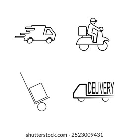 delivery icon simple illustration design