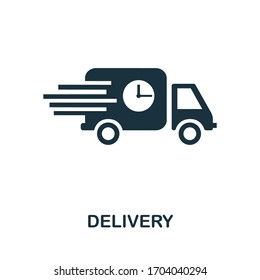 Icono de entrega. Simple ilustración de la colección de comercio electrónico. Icono de Creative Delivery para diseño web, plantillas, infografías y mucho más