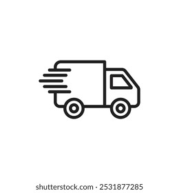 Icono de entrega Simple contorno delgado