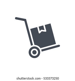 Delivery Icon Solid cart silhouette