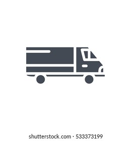 Delivery Icon Solid van car silhouette