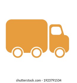 Delivery icon. Symbol of fast, express delivery truck. Vector illustration isolated on white background.