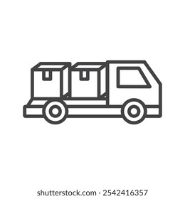 Icono de entrega Símbolo de marca en estilo relleno