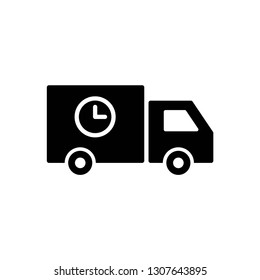 delivery icon symbol vector. on white background