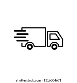 delivery icon symbol vector. on white background