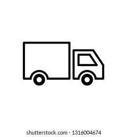 delivery icon symbol vector. on white background