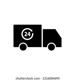 delivery icon symbol vector. on white background