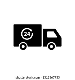 delivery icon symbol vector. on white background