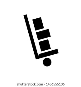 Delivery Icon , Template Logo Design Emblem Isolated Illustration , Delivery Car Box Free Transport , Outline Solid Background White
