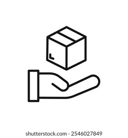 Delivery icon Thin line art isolated