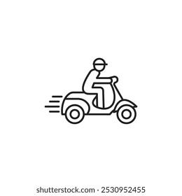 Delivery icon Thin line flat illustration