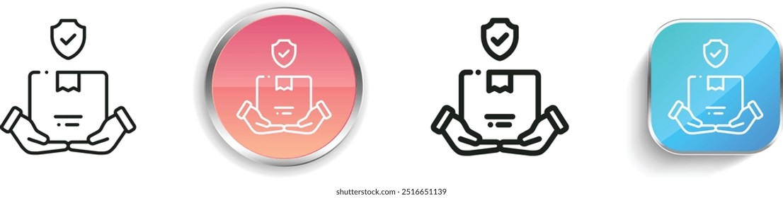 delivery icon. Thin Linear, Regular and Button Style Design Isolated On White Background