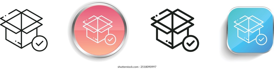 delivery icon. Thin Linear, Regular and Button Style Design Isolated On White Background