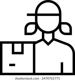 delivery icon. Thin linear style design isolated on white background