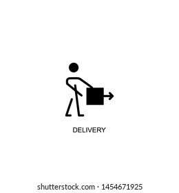 delivery icon vector black design