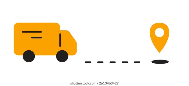 Delivery icon. Vector clip art. Shipping.