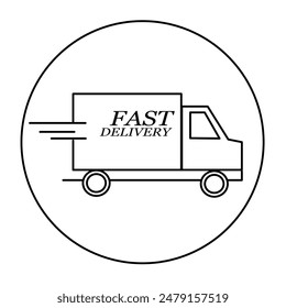 Delivery icon vector. design for commercial. Logistics and shipping.