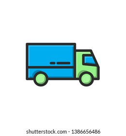 delivery icon vector fill line style. icon for ui