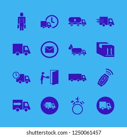 delivery icon. delivery vector icons set traveling by car plane ship, bellhop, parcel box and envelope