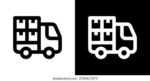 Ilustración vectorial de icono de entrega. Diseño De Línea Fresca Construido Para Una Flexibilidad Creativa En Versiones Claras Y Oscuras.