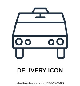 Delivery icon vector isolated on white background, Delivery transparent sign , line symbol or linear element design in outline style
