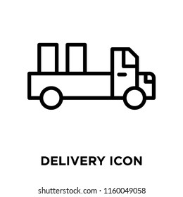 Delivery icon vector isolated on white background, Delivery transparent sign , line or linear sign, element design in outline style