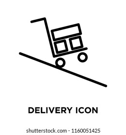 Delivery icon vector isolated on white background, Delivery transparent sign , line or linear sign, element design in outline style