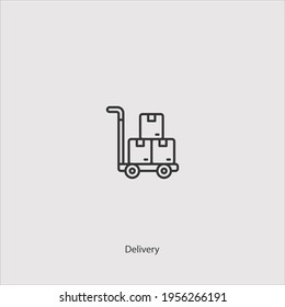 delivery icon vector isolated on white background