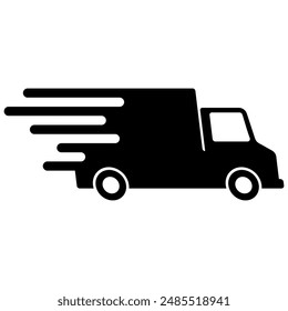 Delivery Icon vector isolated on white background. Fast Delivery Icon. Fast shipping delivery truck. Truck icon delivery
