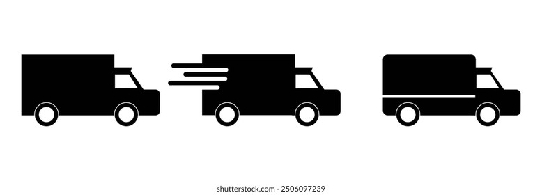 Delivery Icon vector isolated on white background. Fast Delivery Icon. Fast shipping delivery truck. Truck icon delivery. EPS10