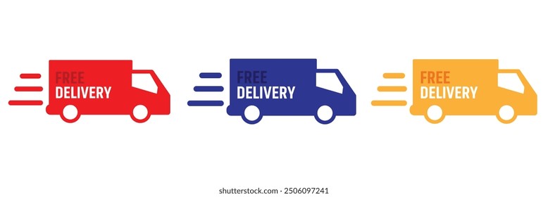 Delivery Icon vector isolated on white background. Fast Delivery Icon. Fast shipping delivery truck. Truck icon delivery. EPS10