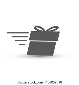 Delivery icon vector isolated on white background. gift box symbol for your design, logo, application, UI.