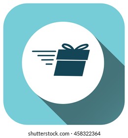 Delivery icon vector isolated on white background. gift box symbol for your design, logo, application, UI.