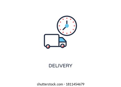 Delivery icon in vector. Logotype