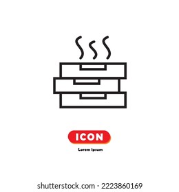 Delivery icon vector on white background
