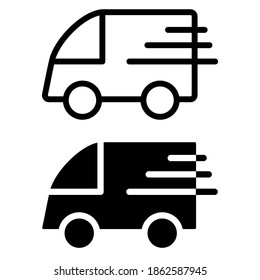 Delivery icon vector set. Post illustration sign collection. Parcel symbol.