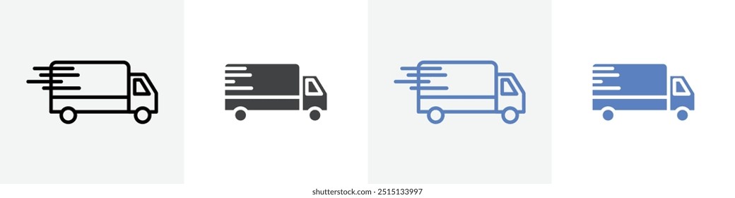 delivery icon vector set use for web ui or app