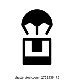 Icono de entrega Ilustración de diseño de símbolo de Vector