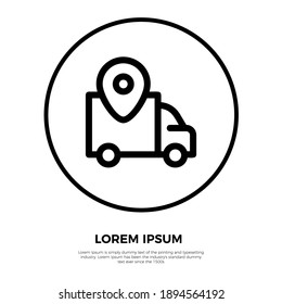 Delivery icon vector. Truck symbol. Package icon. Eps 10 vector illustration.