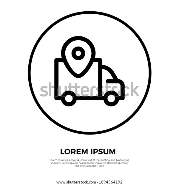 Delivery icon vector. Truck symbol. Package\
icon. Eps 10 vector\
illustration.