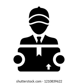 Delivery icon vector worker logistics service person